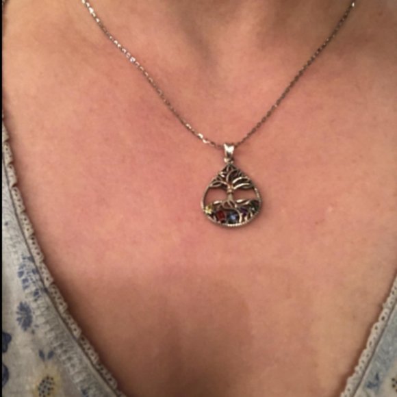 Silver Necklace for Women, Family Tree of Life - Picture 2 of 6